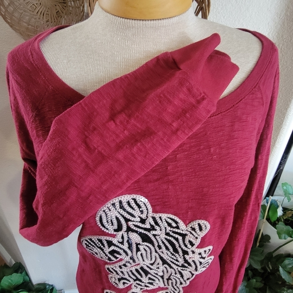 Disney Parks Long Sleeve Mickey Sequins Top - Picture 3 of 5